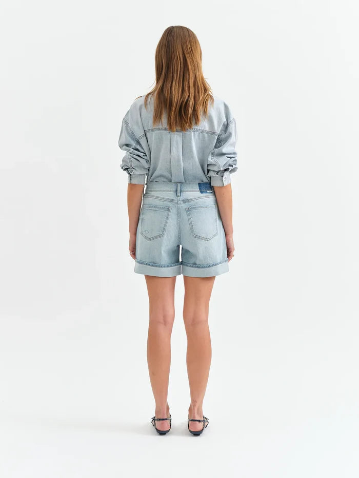 Easy Rider Mid Rise Short in Dew Drop