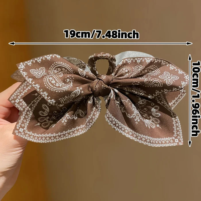 Elegant Floral Bow Hair Clip