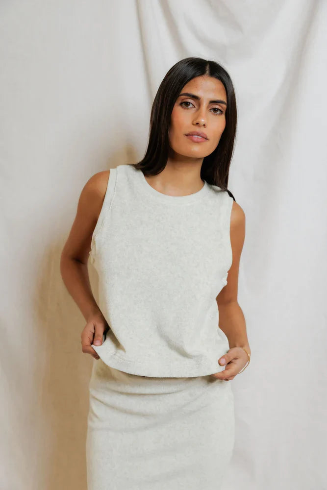 Esther Terry Mock Neck Tank