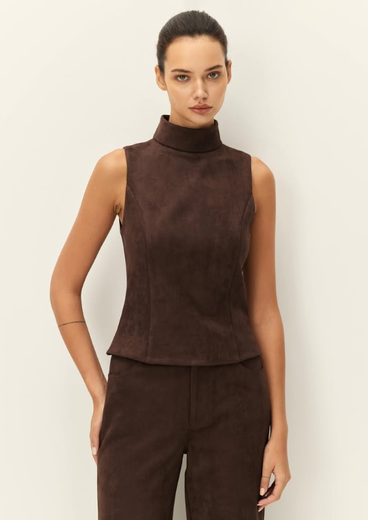 Etienne Suede Top