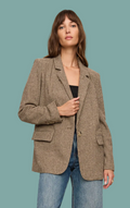 Evan Check Blazer - Dark Chocolate