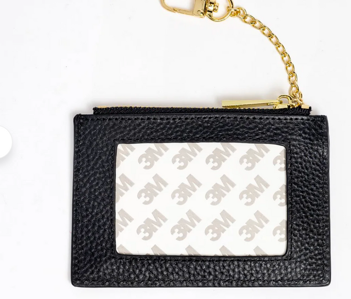 Everyday Wallet-Black with Gold Chain