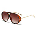 Fashionable Large Frame Pilot Sunglasses UV400 Protection