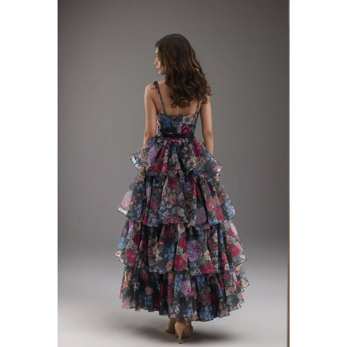 Floral Print Tube Dress