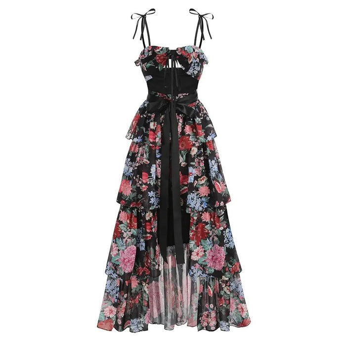 Floral Print Tube Dress