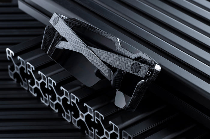 Back angle of the Future Tech Sunglasses: Carbon Fiber Z87+