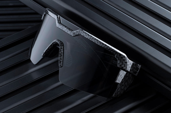 Close up angle shot of the Future Tech Sunglasses: Carbon Fiber Z87+