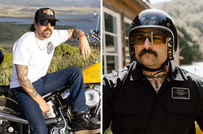 Man wearing the Future Tech Sunglasses: Easy Rider Photochromic Z87+
