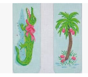 Gator and Palm Tree Eyeglass Case