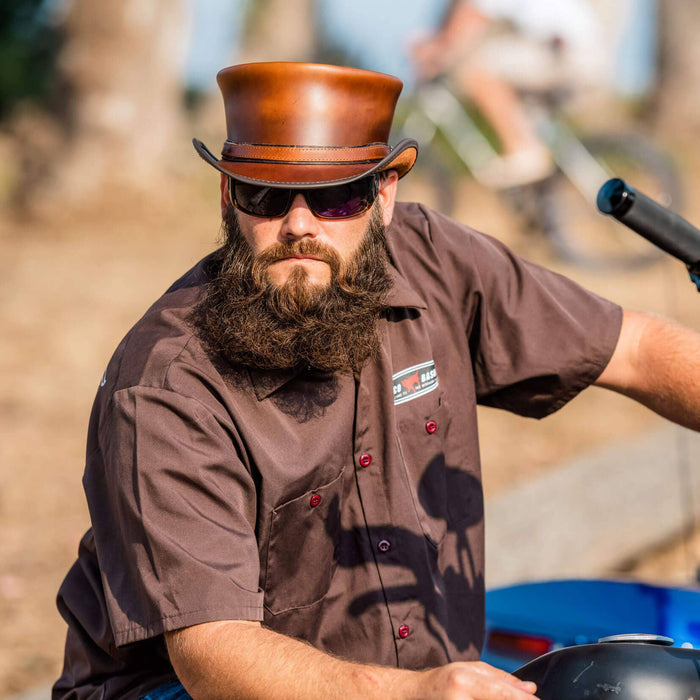 Genuine Leather Top Hat - Style Hampton