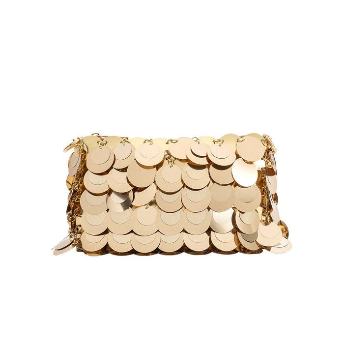 Gillie Sequin Crossbody Bag - Gold