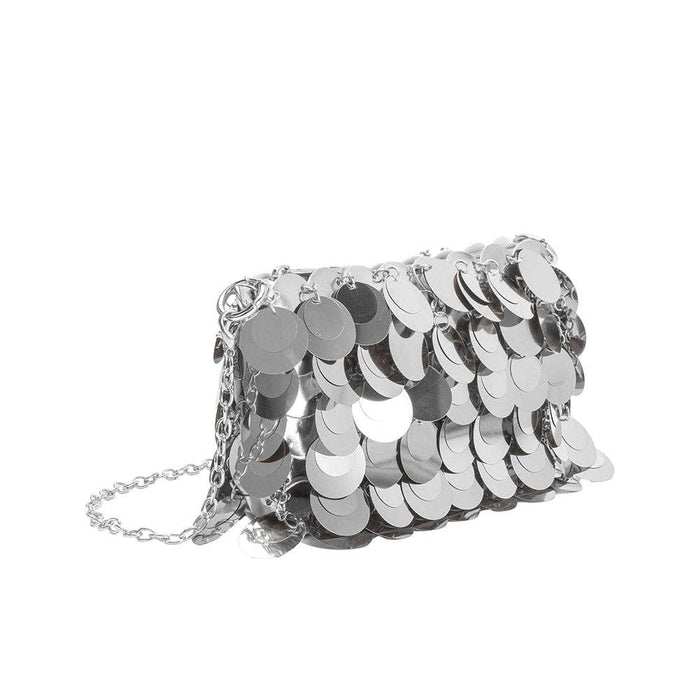 Gillie Sequin Crossbody Bag - Silver