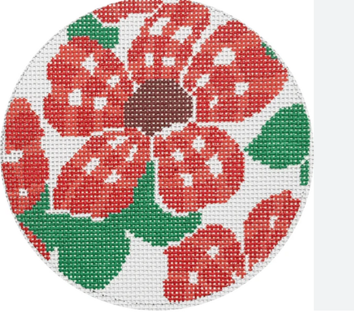 Gingham Flower Round