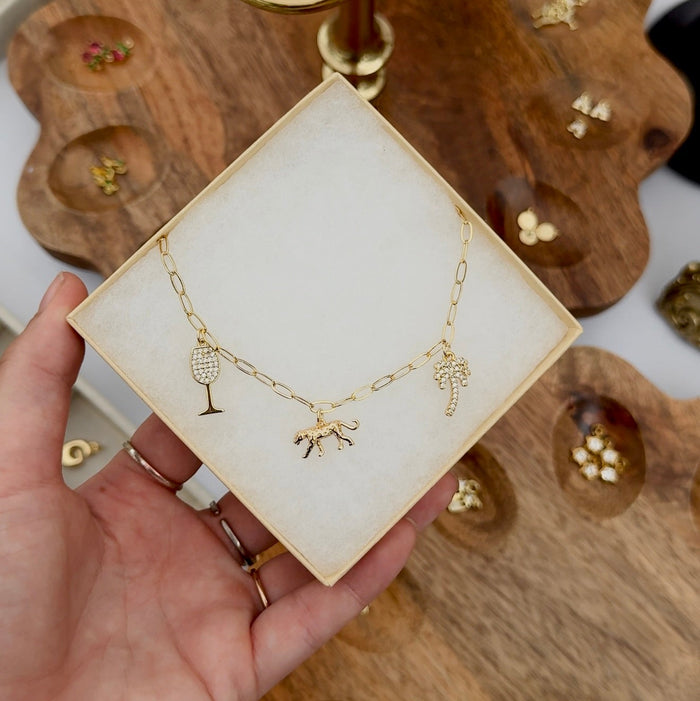 Gold Cheetah Charm