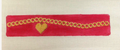 Gold Heart Charm on Hot Pink