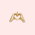 Golden Era Heart Hands Charm