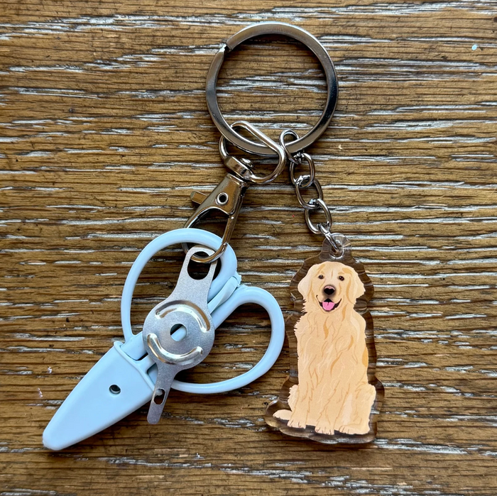 Golden Retriever Notion Keychain