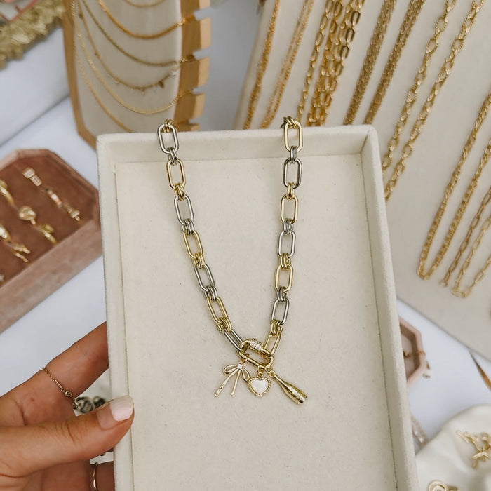 Golden Ribbon Bow Charm
