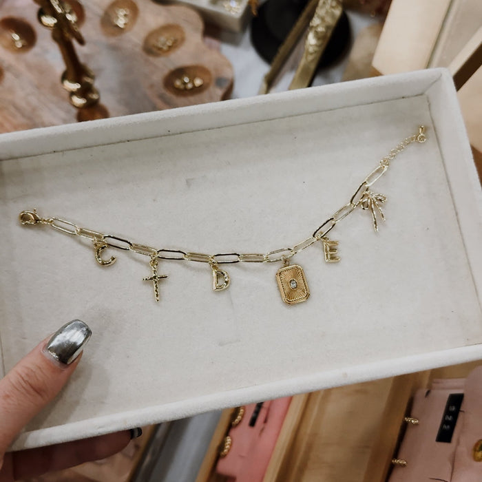 Golden Ribbon Bow Charm