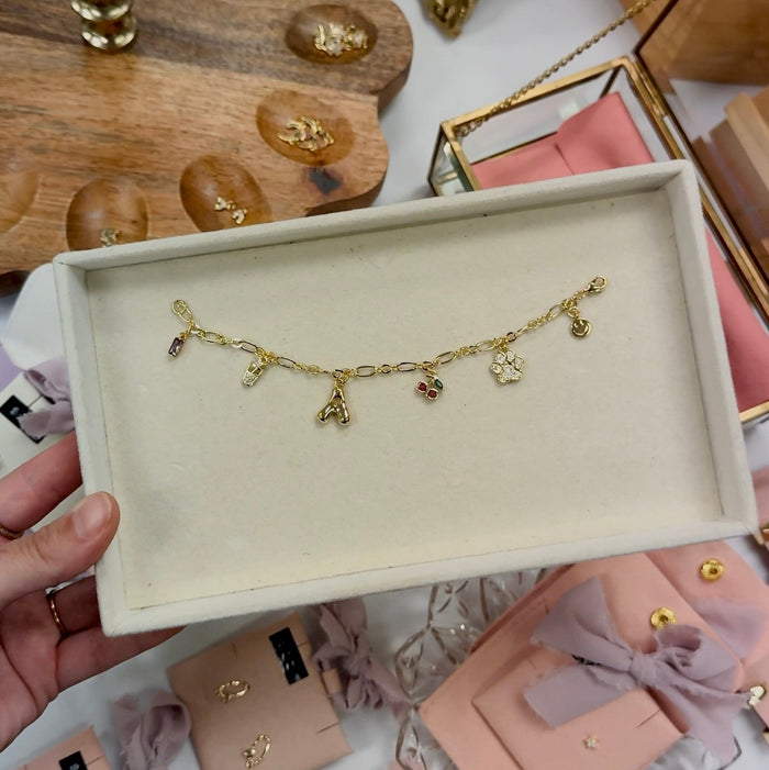 Good Vibes Only Charm – Mini Gold Smiley 😊✨