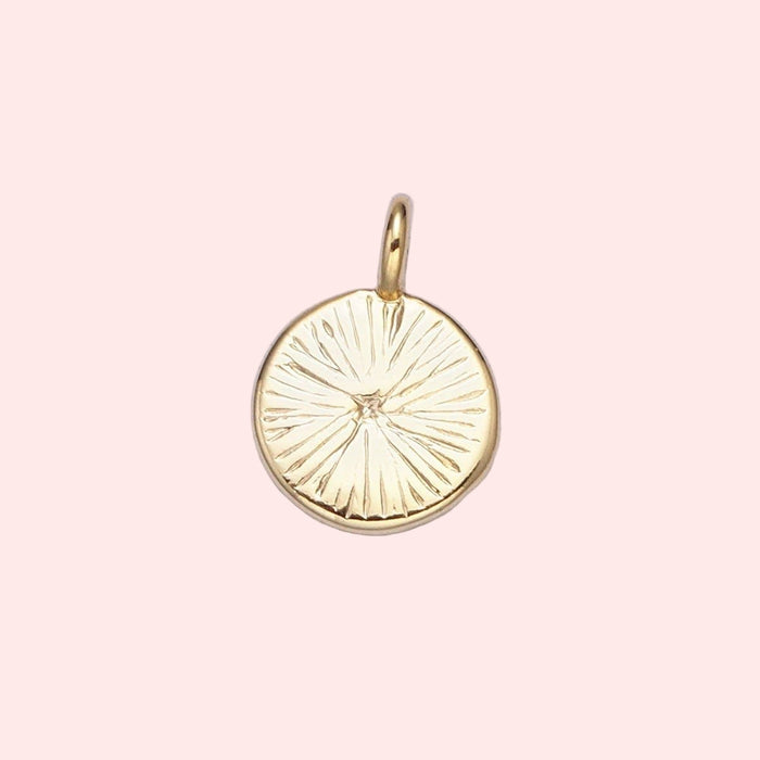 Good Vibes Only Charm – Mini Gold Smiley 😊✨