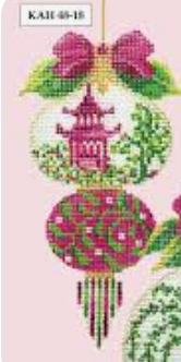 Green and Pink Floral Ball with Bow