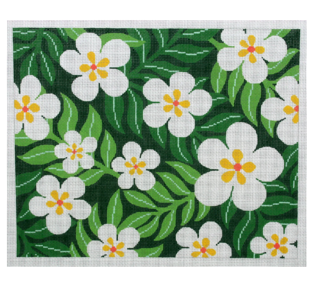 Green and White Flowers