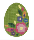 Green Floral Egg