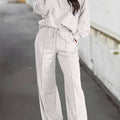 Grey set collared  pant set