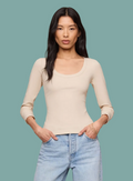 Greyson Scoop Long Sleeve Tee - Chalk