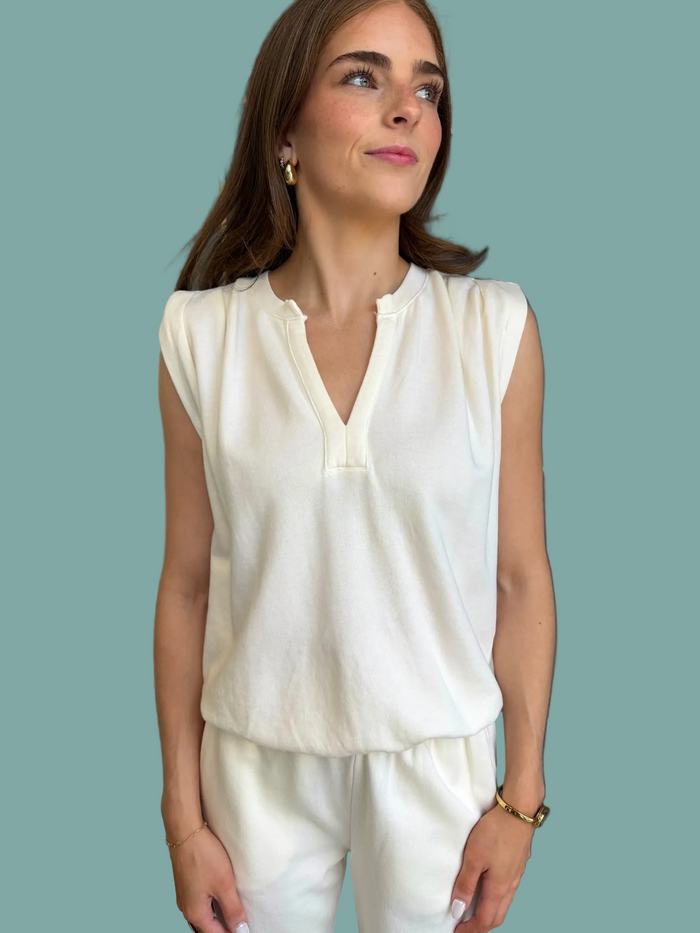 Gwen Split Neck Tee