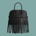 Halle Fringe Bag - Black
