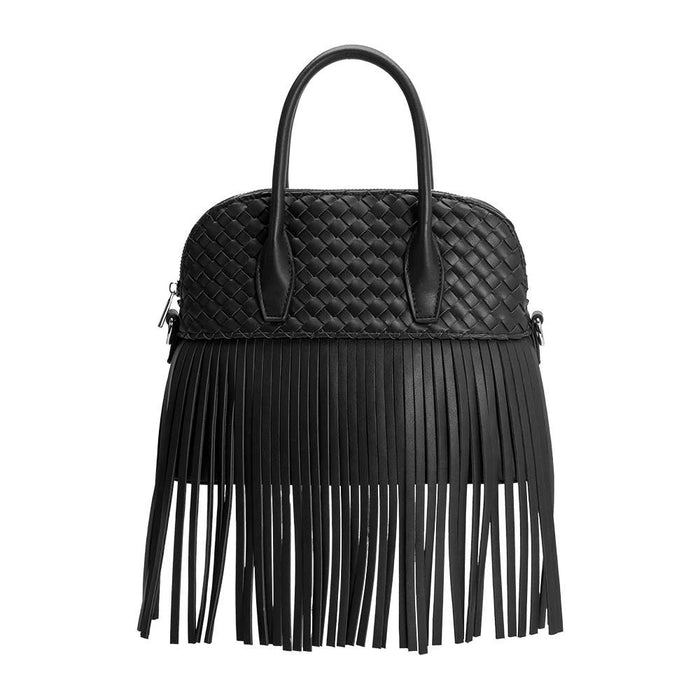 Halle Fringe Bag - Black