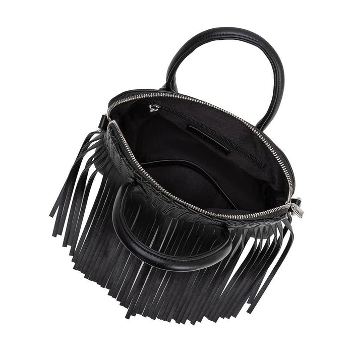 Halle Fringe Bag - Black