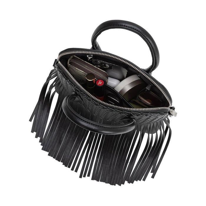 Halle Fringe Bag - Black