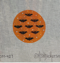 Halloween Bats on Orange