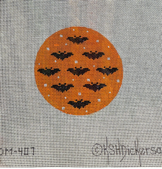 Halloween Bats on Orange