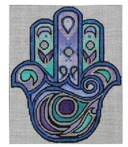 Hamsa Purple Swirl
