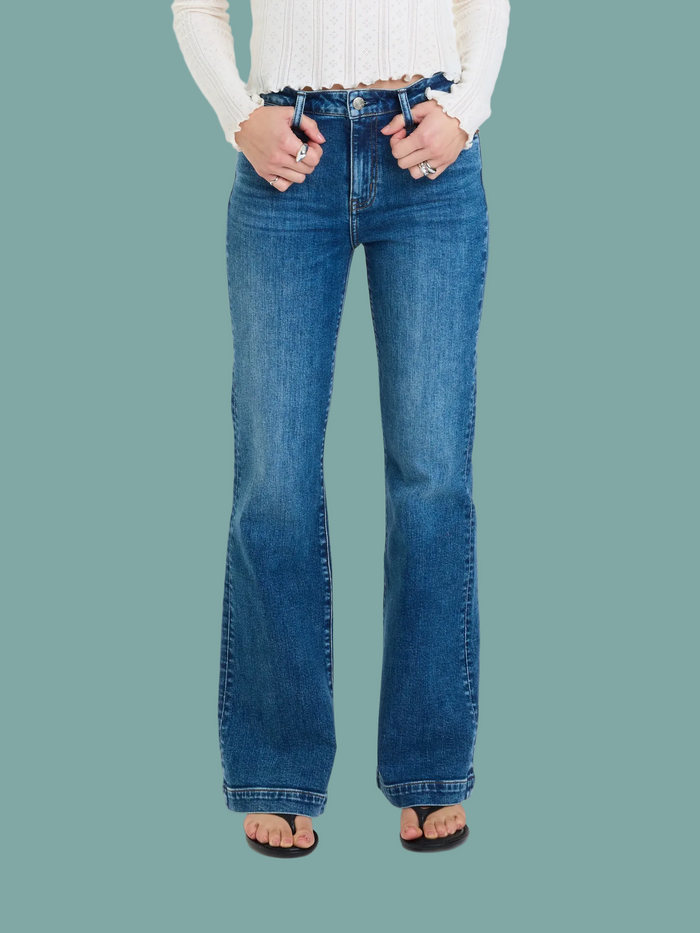 Heartbreaker Mid Rise Flare - Dusk