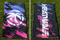 Heat Wave Baja Nights Towel front and back lying on the grass