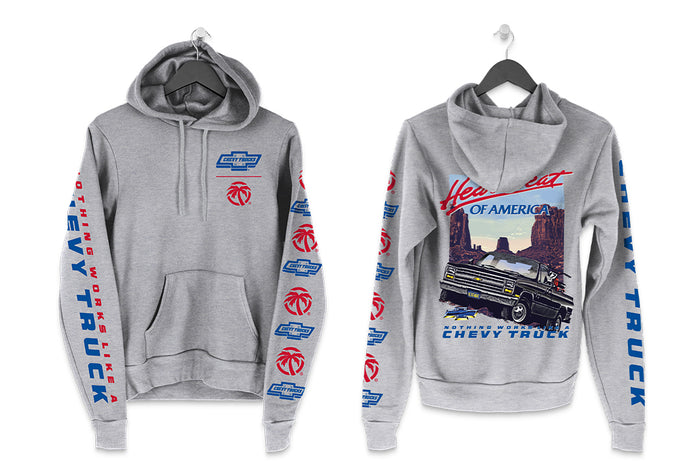 Grey Hoodie Chevy Truck