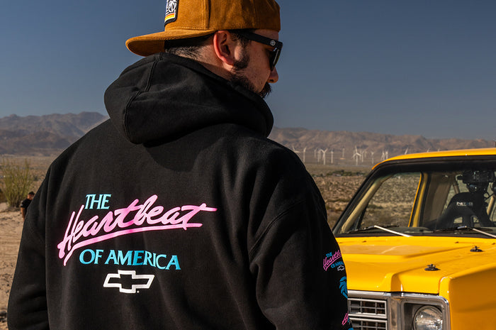 Heat Wave X Chevrolet Heartbeat of America Sweatshirt - Pink and Blue