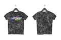 Front and backside of the Heat Wave Y2K YOUTH T-Shirt Black on a white background.