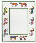 Horse with Blankets-Picture Frame