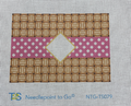 Houndstooth/Mono Clutch Pink