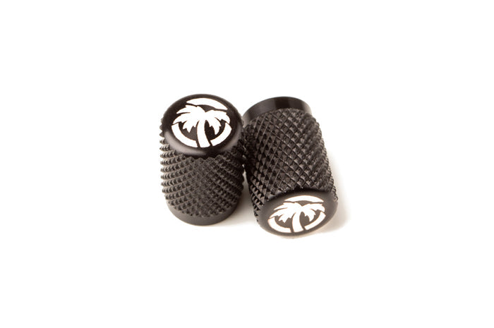 Heat Wave Visual black valve stem caps.