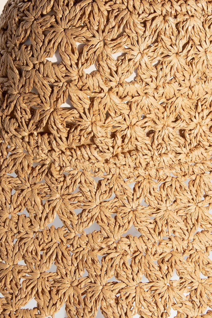 Intricate Straw Braided Bucket Hat