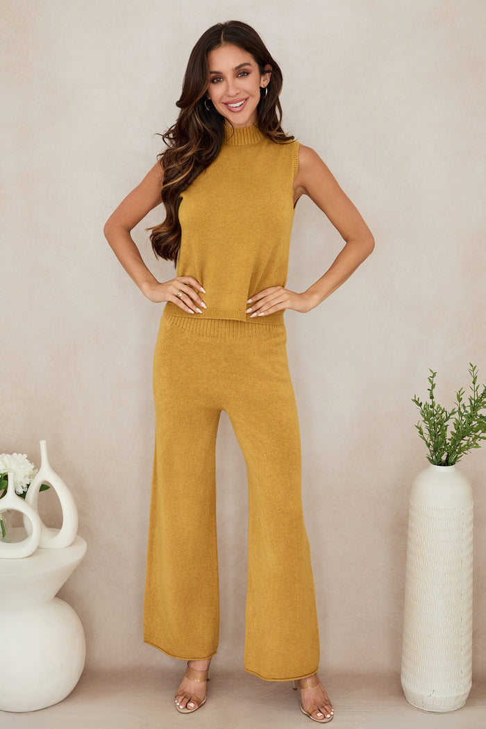 Italian Knit Mock Neck Top