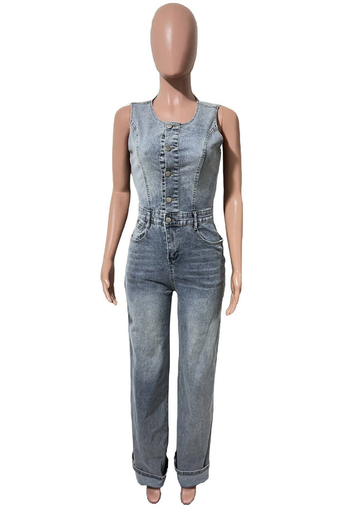 Journey DENIM JUMPSUIT SLEEVELESS