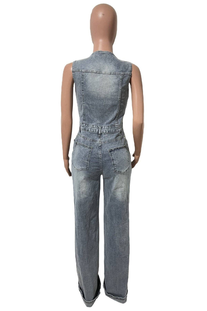Journey DENIM JUMPSUIT SLEEVELESS
